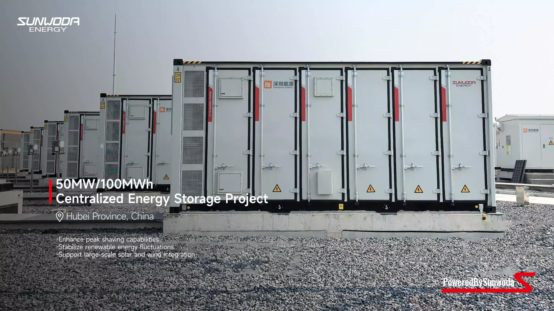 Sunwoda's 50MW/100MWh Centralized Energy Storage Project Successfully Connected to the Grid in Hubei